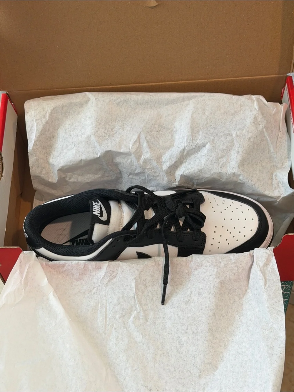 Nike Women’s Dunk Low Black and White Athletic Sneakers